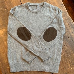 J. Crew cotton elbow patch sweater size 8